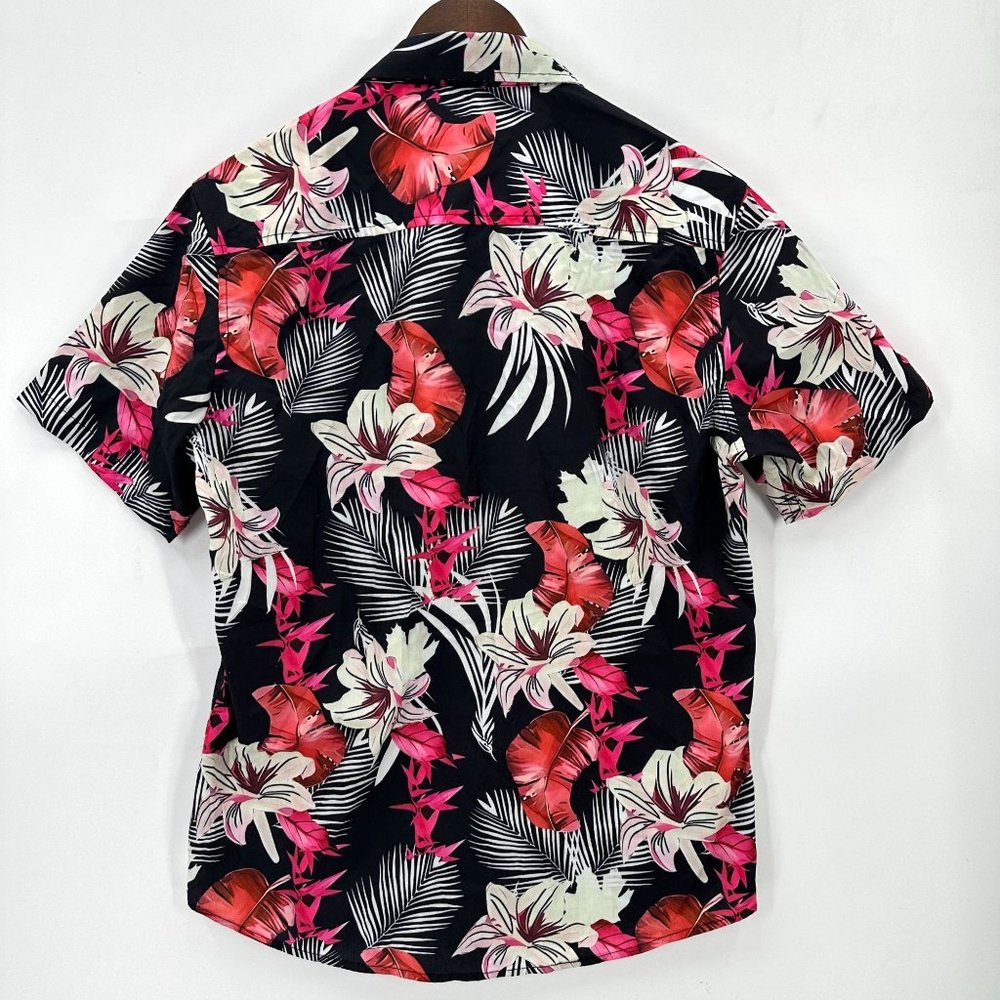 Coofandy Shirt Mens Button Down Short Sleeve Hawaiian Floral Multicolor M - Picture 2 of 8